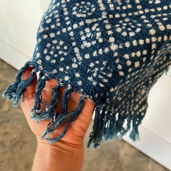 Handmade hand dyed Indigo throw blanket 💙 - Picture 3 of 6